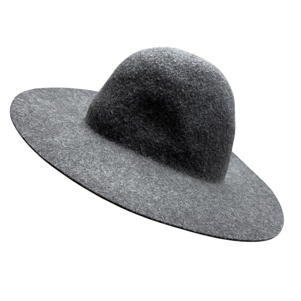 hat WESTERLIND gray wool felt S wide brim Western boho hipster minimalist